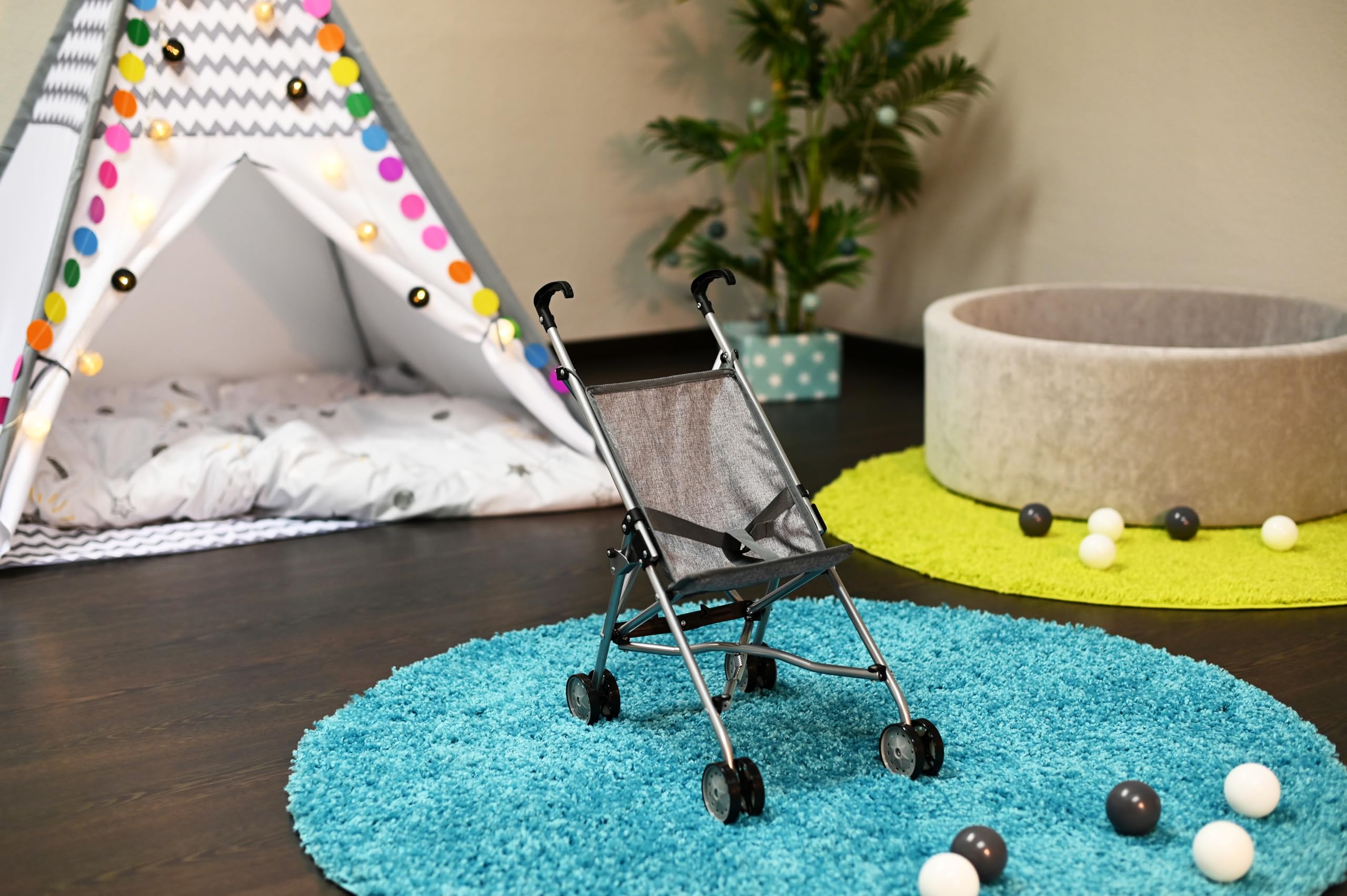 KNORRTOYS.COM 12609 Doll Buggy SIM Grey