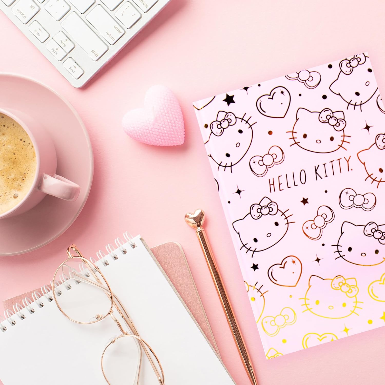 Hello Kitty Pink Gold Foil Journal