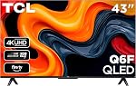 TCL 43-Inch Q6 QLED 4K UHD Intelligent TV avec le feu TV (43Q651F, 2025 Modèle) Dolby Vision HDR PRO+, Dolby Atmos, Alexa intégré avec télécommande vocale, Apple AirPlay 2 Compatibilité, streaming de la télévision