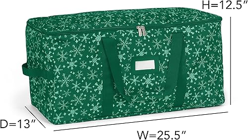 Miniatura 10 de Covermates Keepsakes Bolsa de almacenamiento ajustable para adornos, con asas de transporte, protección acolchada, almacenamiento navideño, color