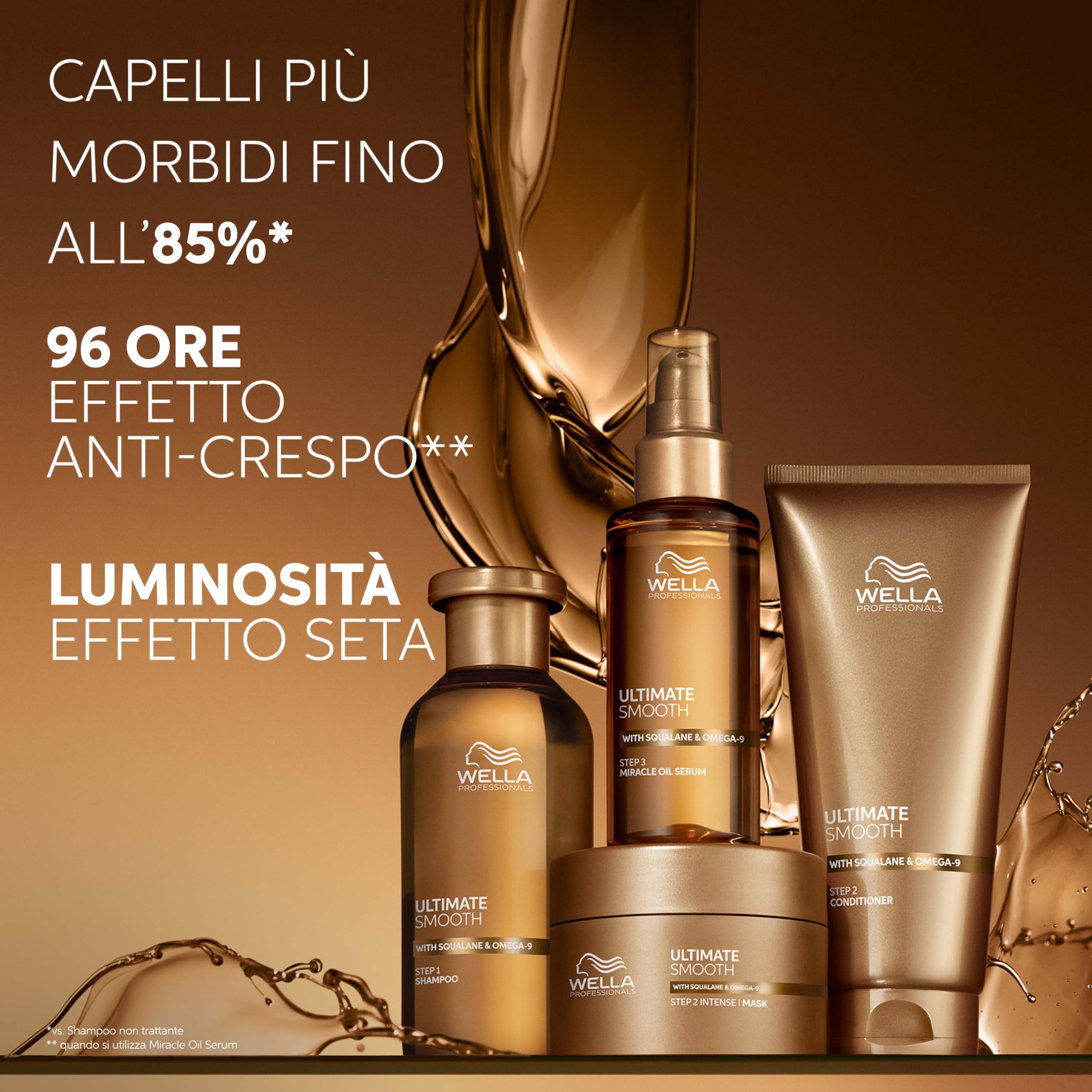Wella Professionals Ultimate Smooth Maschera Capelli Ristrutturante - Hair Mask con Squalano e Omega 9 - Per Capelli Secchi, Opachi e Crespi (150ml)
