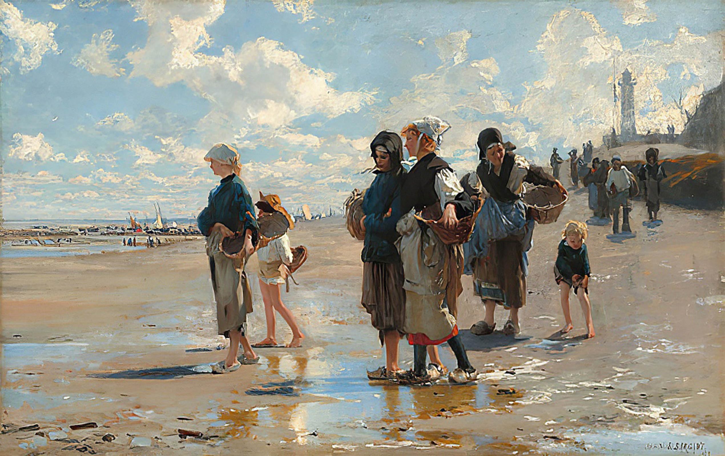 ARTXLXXBN Famous Painting Art Wall Decor Abstract Art Picture off to Fishing by John Singer Sargent Animal Pictures for Home Decor 60x90cm