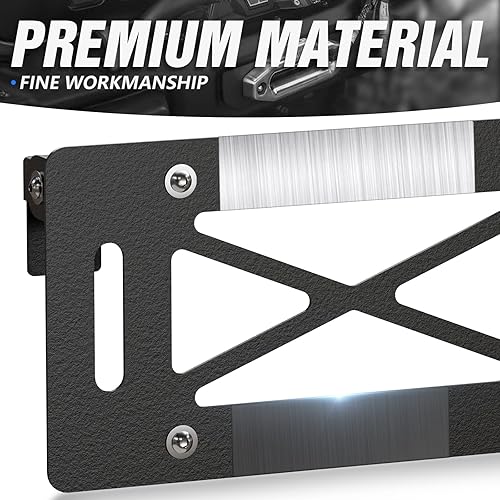 Miniatura 2 de Marco universal de matrícula de montaje de cabrestante abatible compatible con Hawse Fairlead de 10 pulgadas, reubicación del soporte de matrícula