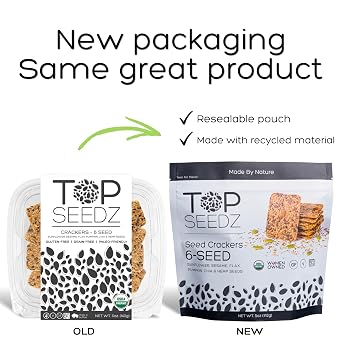 Top Seedz Organic 6-Seed Crackers, 5 oz, 2 Pack