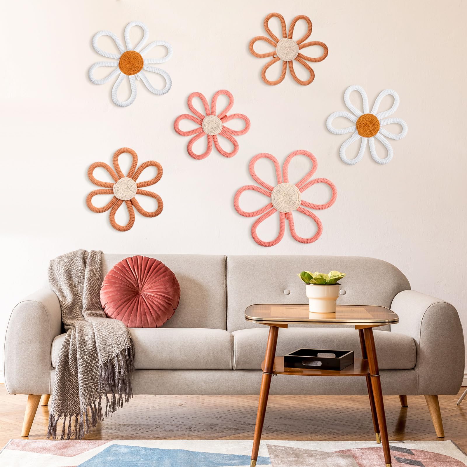 Amazon.com: Preboun 5 Pcs Boho Nursery Decor for Girls 5.12-9.44 Inch ...