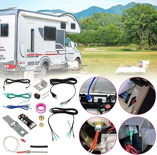 Miniatura 2 de Kit de calentador híbrido de agua eléctrico para RV, kit de calor híbrido de agua caliente que convierte fácilmente el calentador de agua a gas RV
