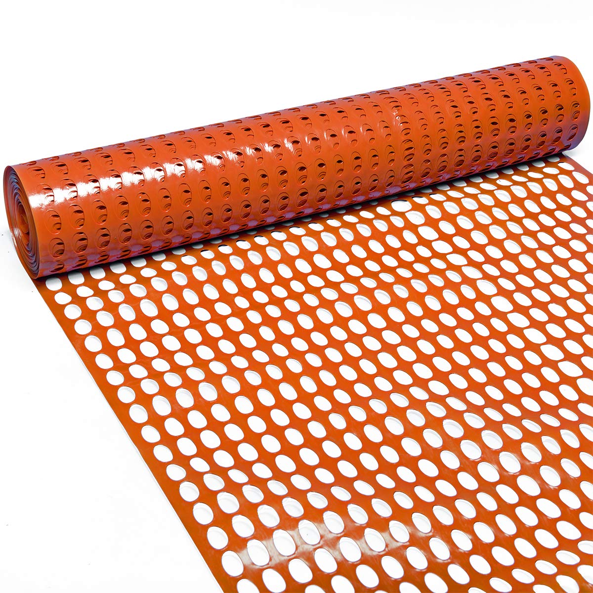 HaGa® Recinzione di bloccaggio, arancione, 50 m x 1,2 m di altezza, larghezza maglie 50 mm x 35 mm, ideale per cantieri, recinzione di sicurezza in plastica