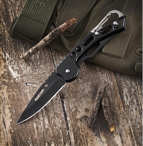 Miniatura 9 de Cuchillo plegable de bolsillo para hombre, mini cuchillo plegable con clip, cuchillo de corte de cuchillo de acero inoxidable para mujer, cuchillo