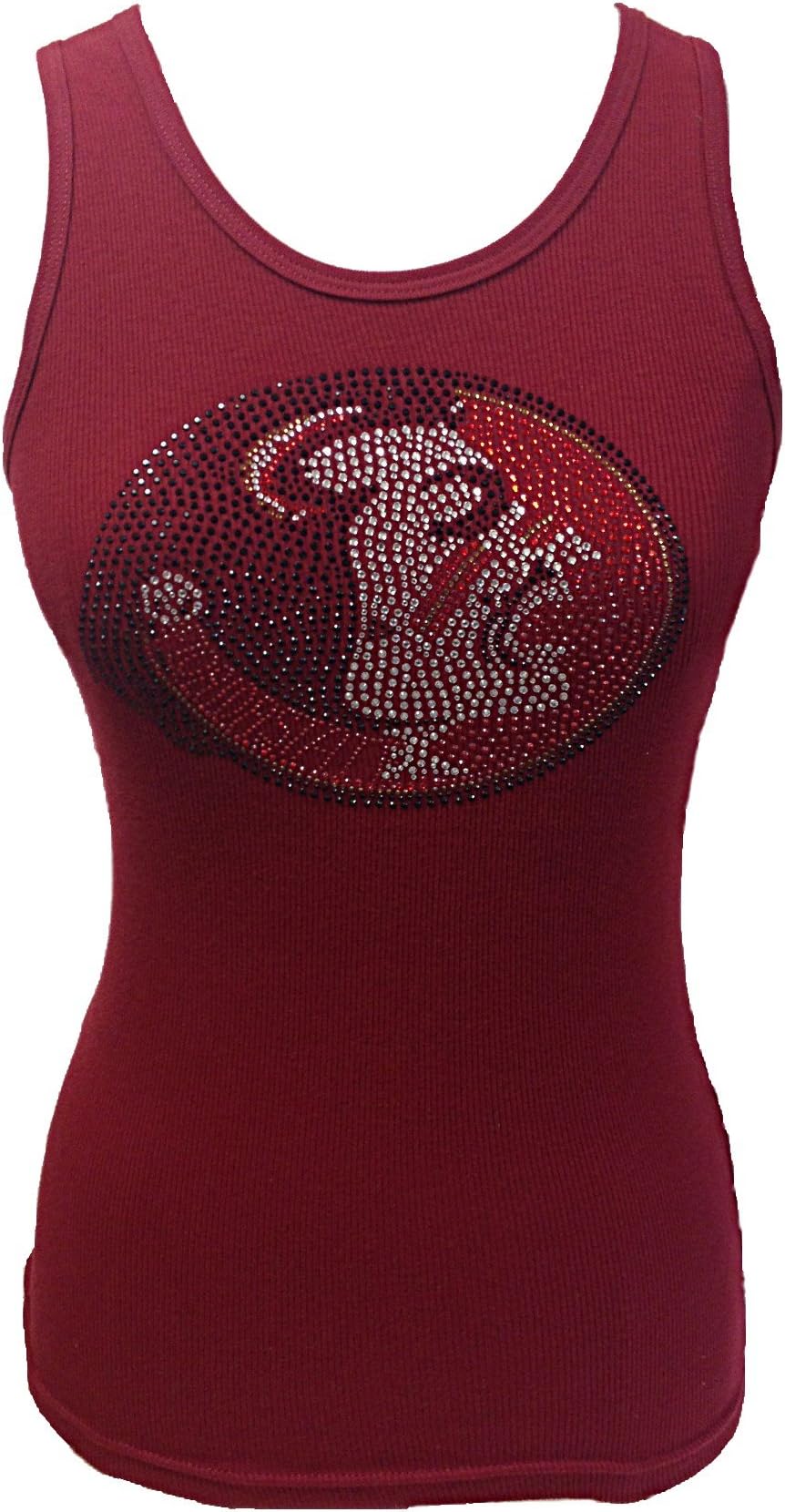 Collegiate Fashionista NCAA Florida State Seminoles Women's Junior Boy Beater Tank Top with Osceola
