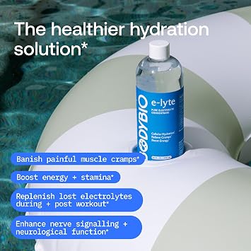 BodyBio e-Lyte - Liquid Electrolyte Concentrate for Clean Hydration, Energy & Cramp Relief - No Sugar, No Artificial Flavors, No Fillers, Keto Friendly - 4 FL OZ