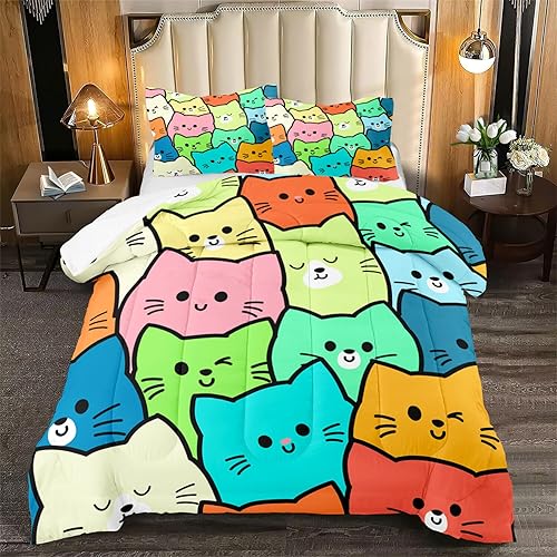 Vista 75 de Lindo juego de ropa de cama de dinosaurios de dibujos animados, ultra suave, juego de edredón tamaño matrimonial para niños, bonito edredón