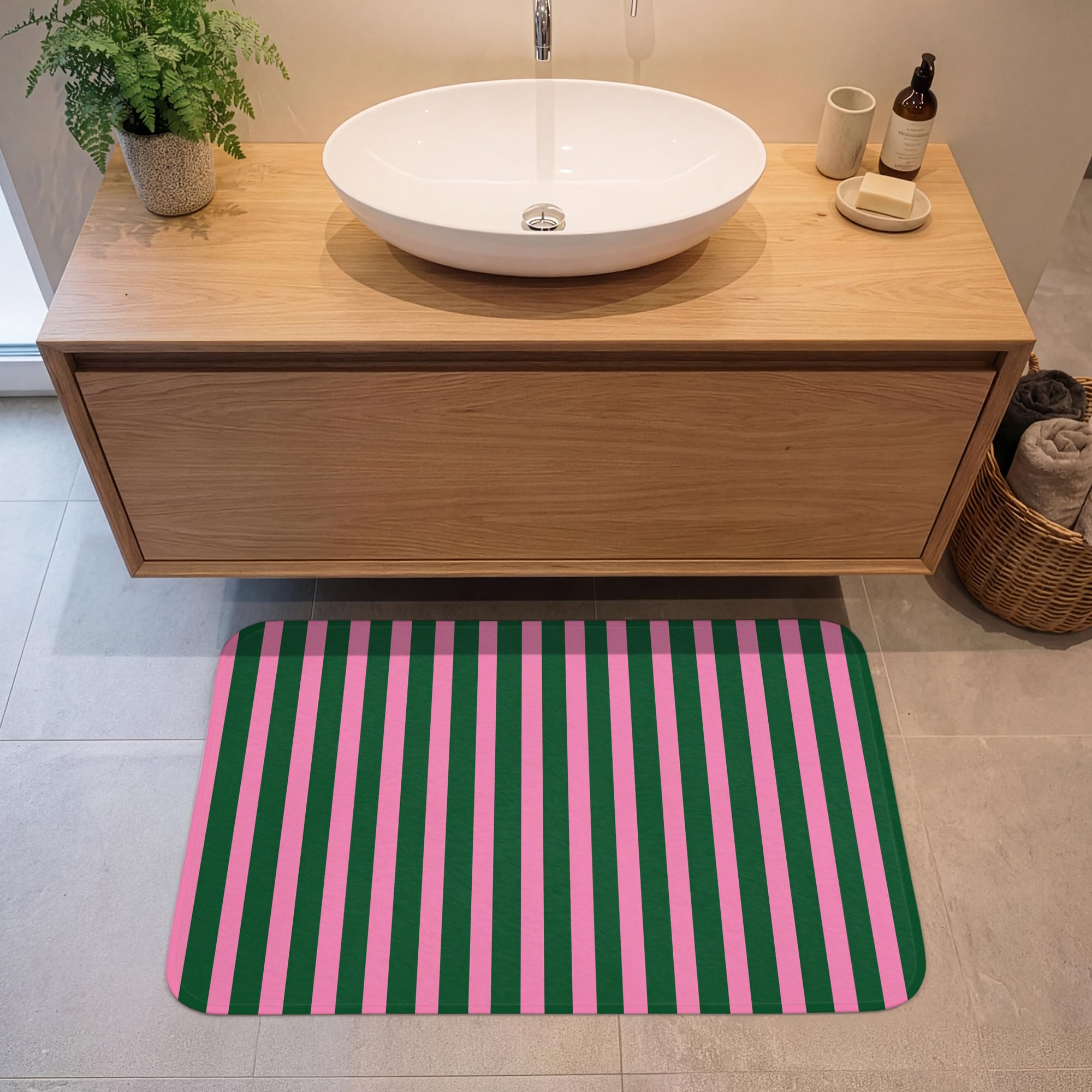 Badematte Badezimmerteppich Badezimmer Deko Duschvorleger