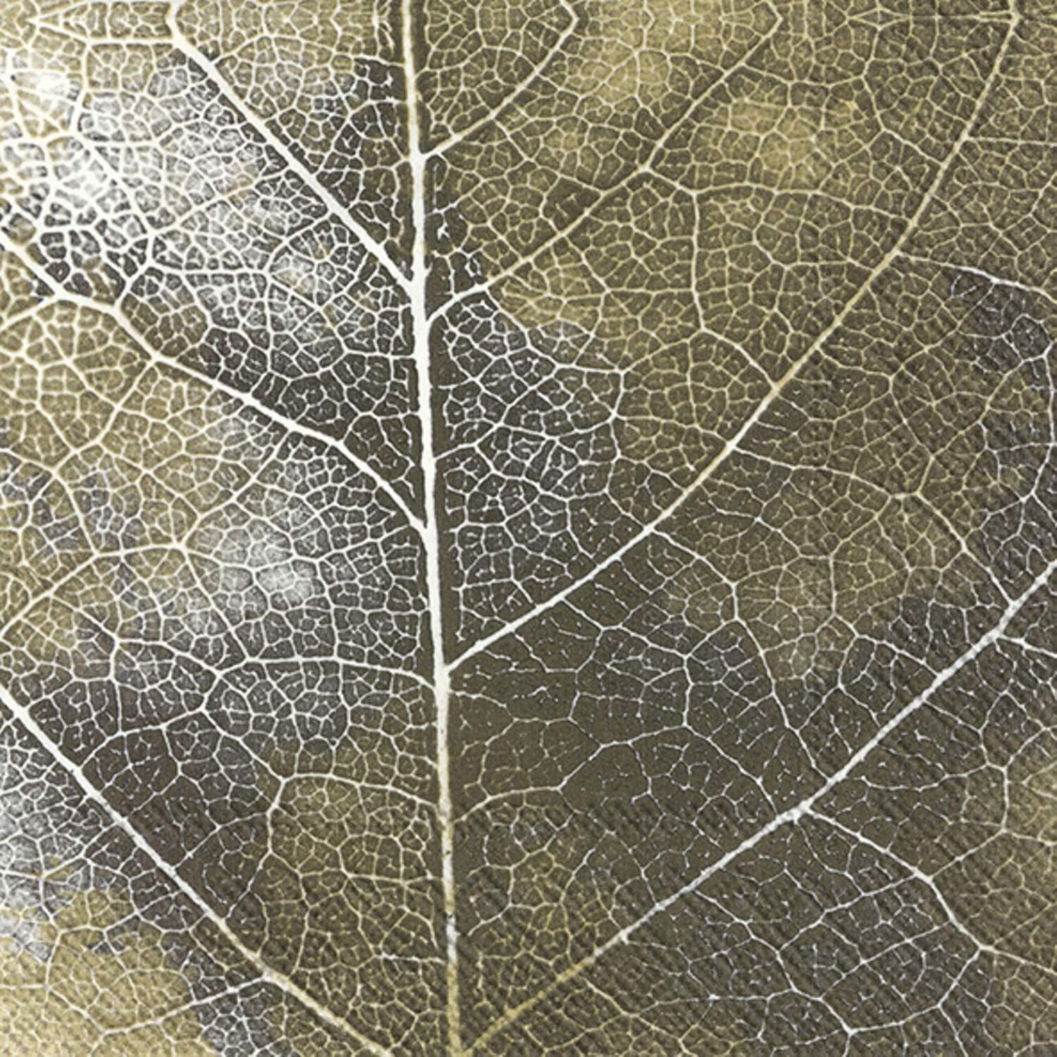 IHR 20 Luxury Paper Lunch Napkins- The Leaf (Gold)