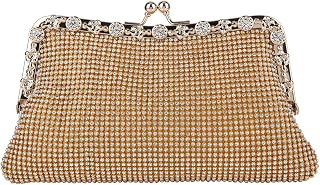 Kisslock Purse Soft Rhinestone Crystal Clutch Evening Bag