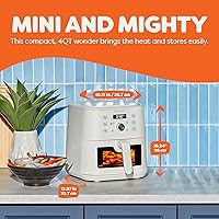 Vista 3 de Instant Pot 4Qt VORTEX 6 en 1 Mini Freidora de Aire, Opciones de Programa Personalizado, Freír al Aire, Asar, Asar a la Parrilla, Deshidratar