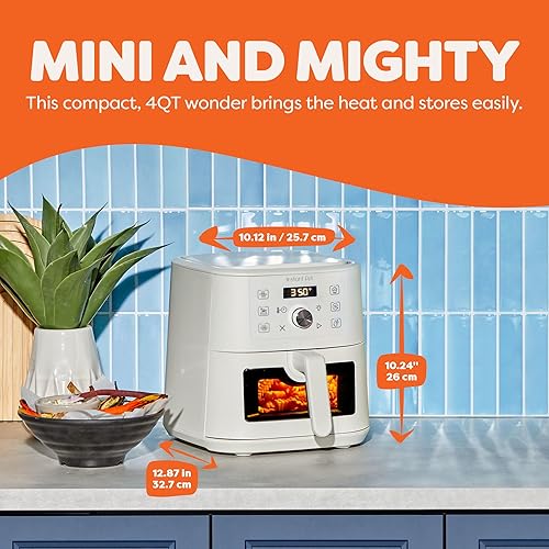 Miniatura 3 de Instant Pot 4Qt VORTEX 6 en 1 Mini Freidora de Aire, Opciones de Programa Personalizado, Freír al Aire, Asar, Asar a la Parrilla, Deshidratar, Sea
