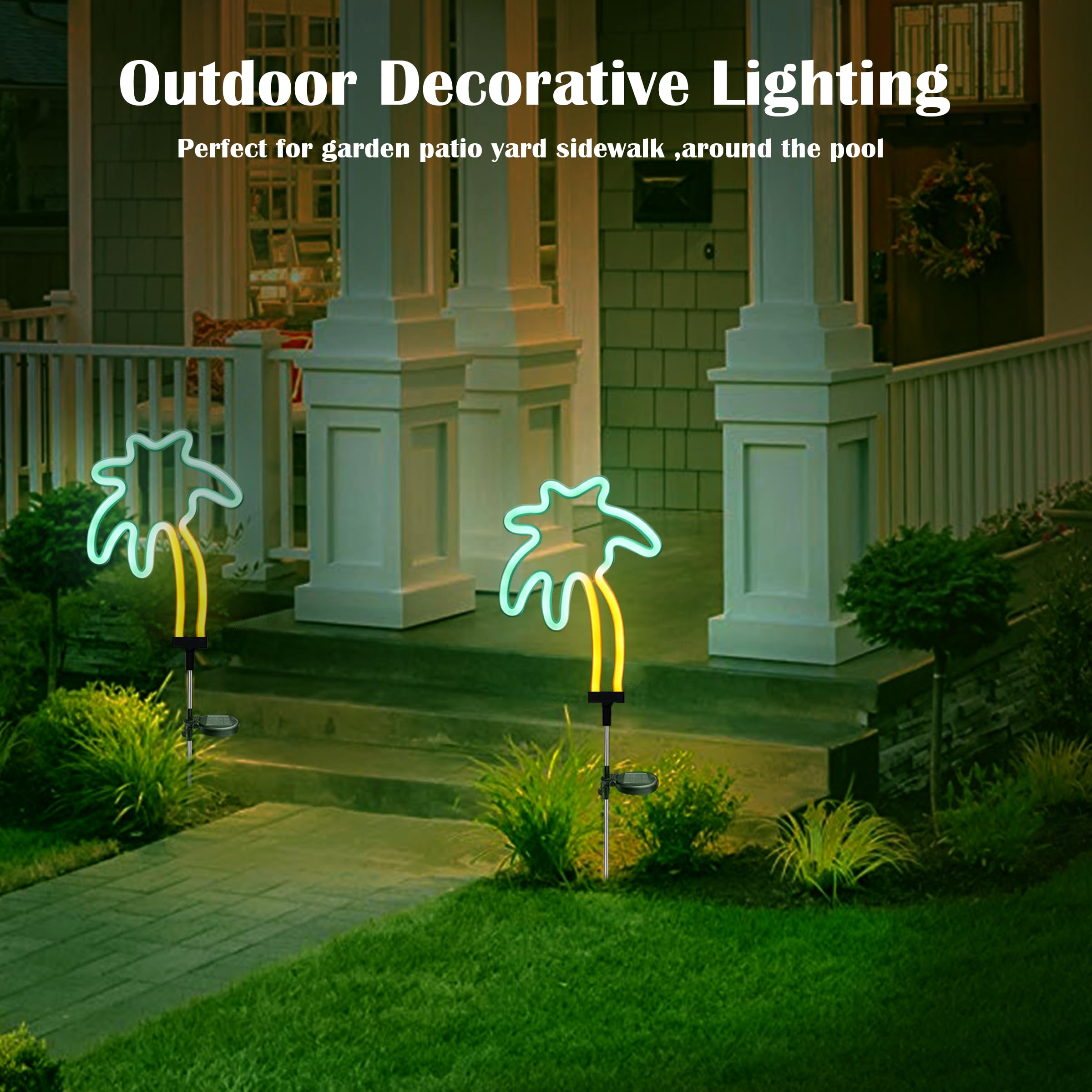 SunKite Coconut Solar Decorative Stake Lights - Outdoor Waterproof