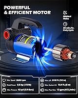 Vista 3 de Orion Motor Tech Kit de bomba de transferencia de diesel, kit de bomba de transferencia de combustible de 12V con boquilla y mangueras, bomba