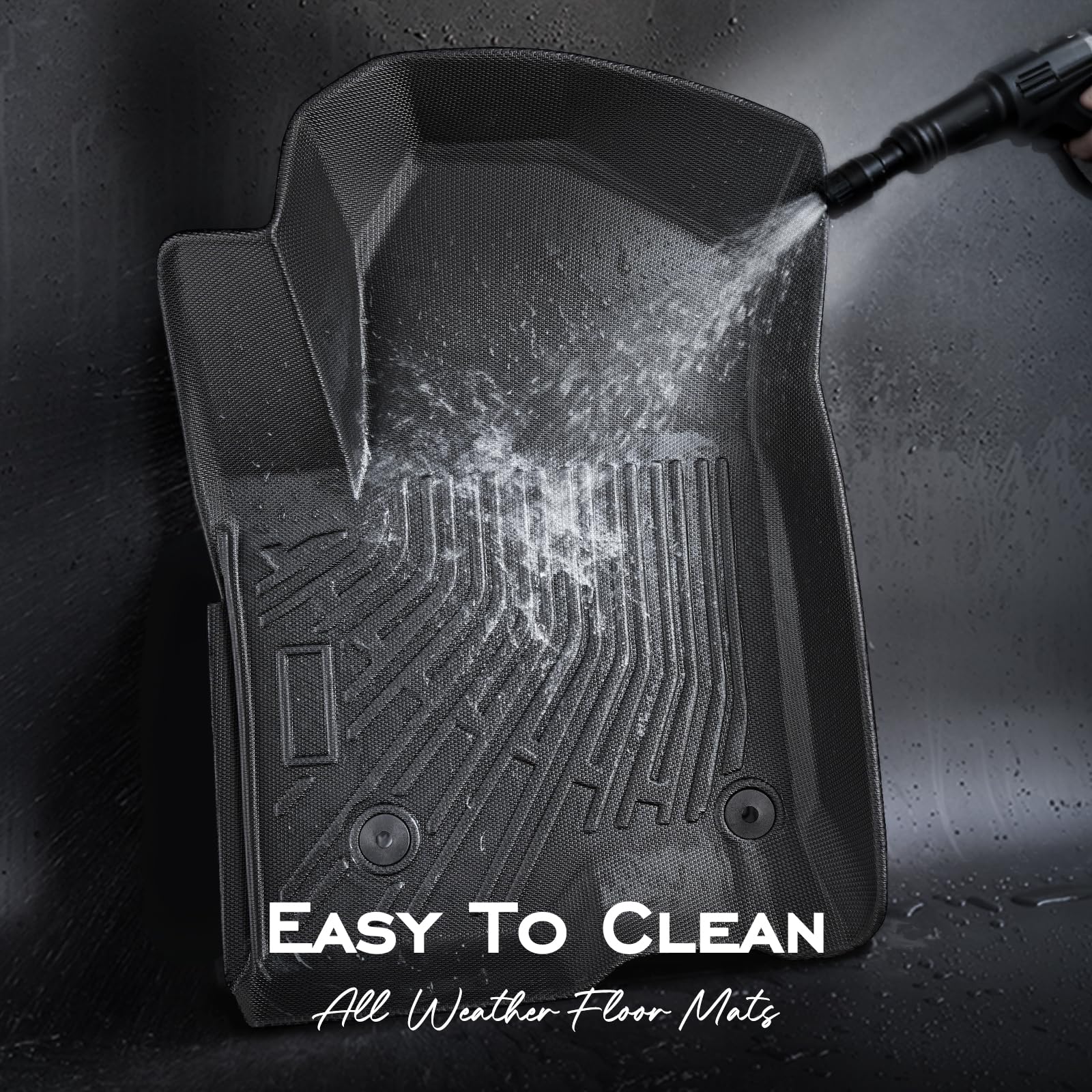 CreekT for Chevy Silverado for GMC Sierra Floor Mats 2019-2025 2026 Crew Cab Only Fit with Rear Under-Seat — view 9