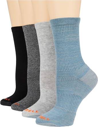 Merrell Midweight Cushion Crew Socks 4-Pair