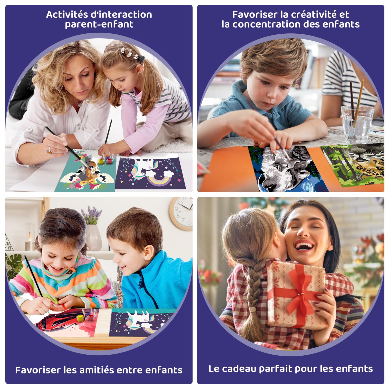 Zimrobin Peinture Par Numéros Pour Enfants (5-7 Ans) – Tableau Koala 17,8x24,1 Cm, 3 Pinceaux, Peinture Acrylique