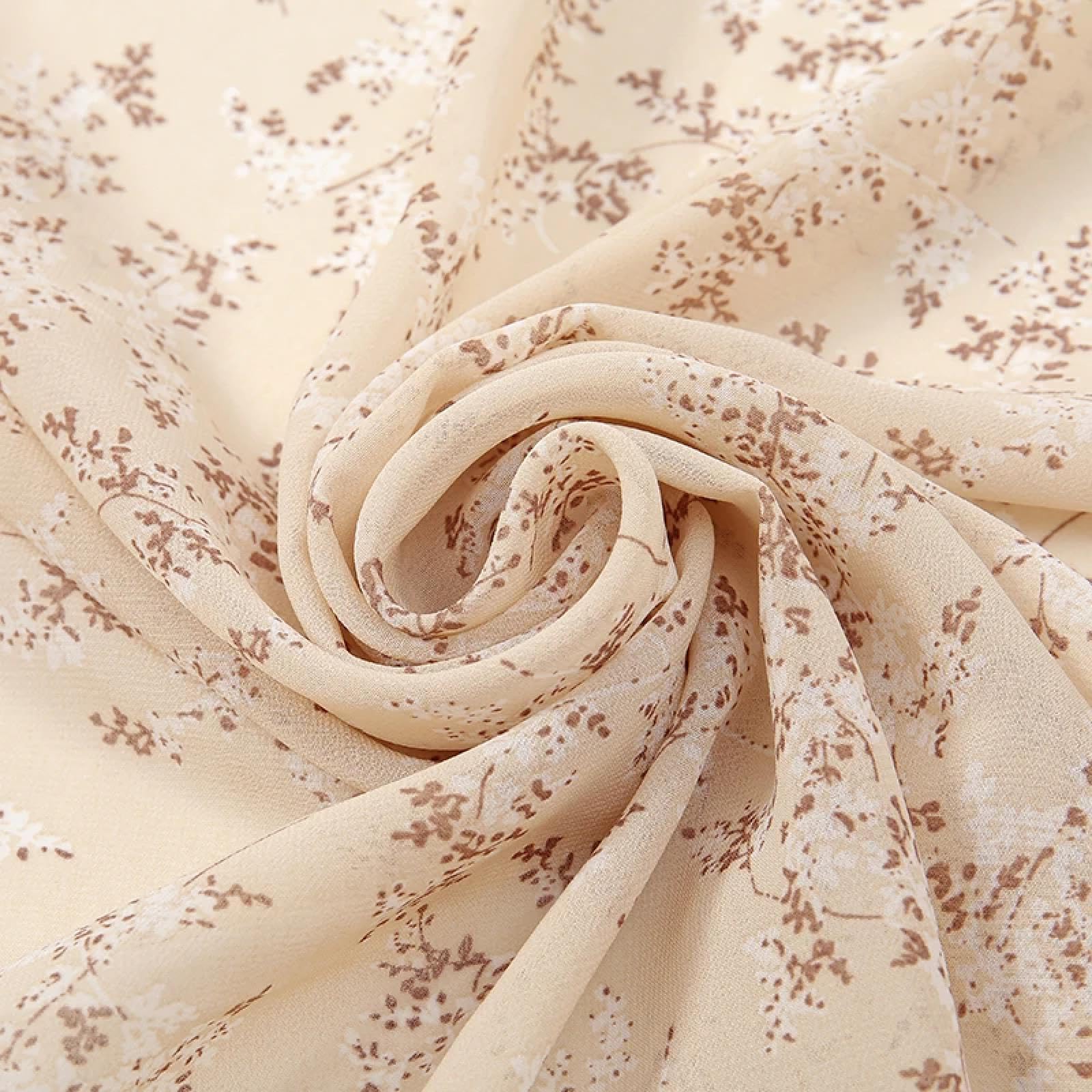 Schals Tücher Halstuch Scarf Weiblicher Chiffon-Plissee-Bedruckter Quadratischer Schal Malediven 30 Farben Foulard Turban Moslemischer Hijab Für Frauen