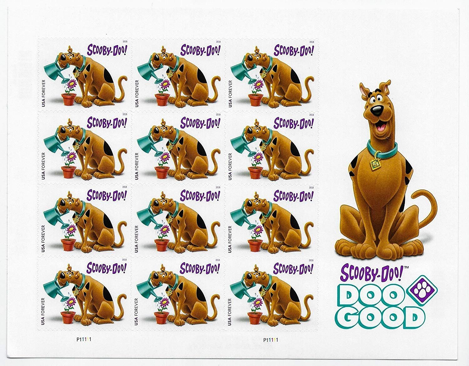 Scooby-Doo! 12 Timbres de première classe Forever pour collectionneurs