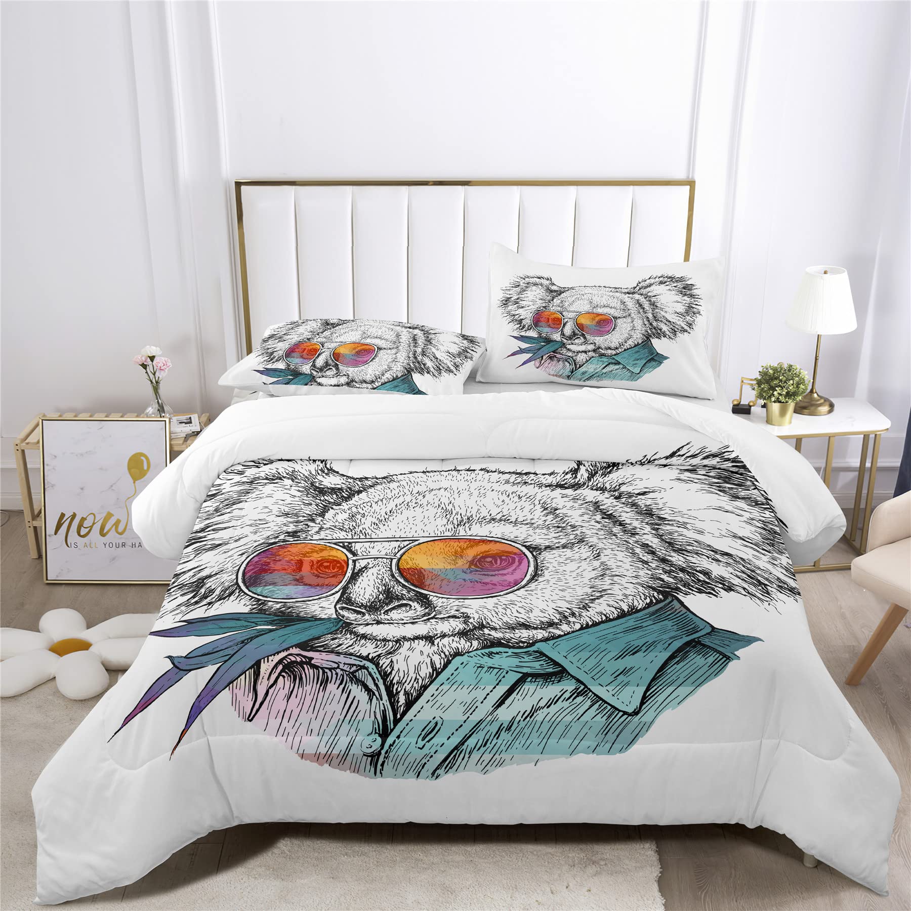 Amazon.com: Playful Koala Design Comforter Set | Cute Animal Koala
