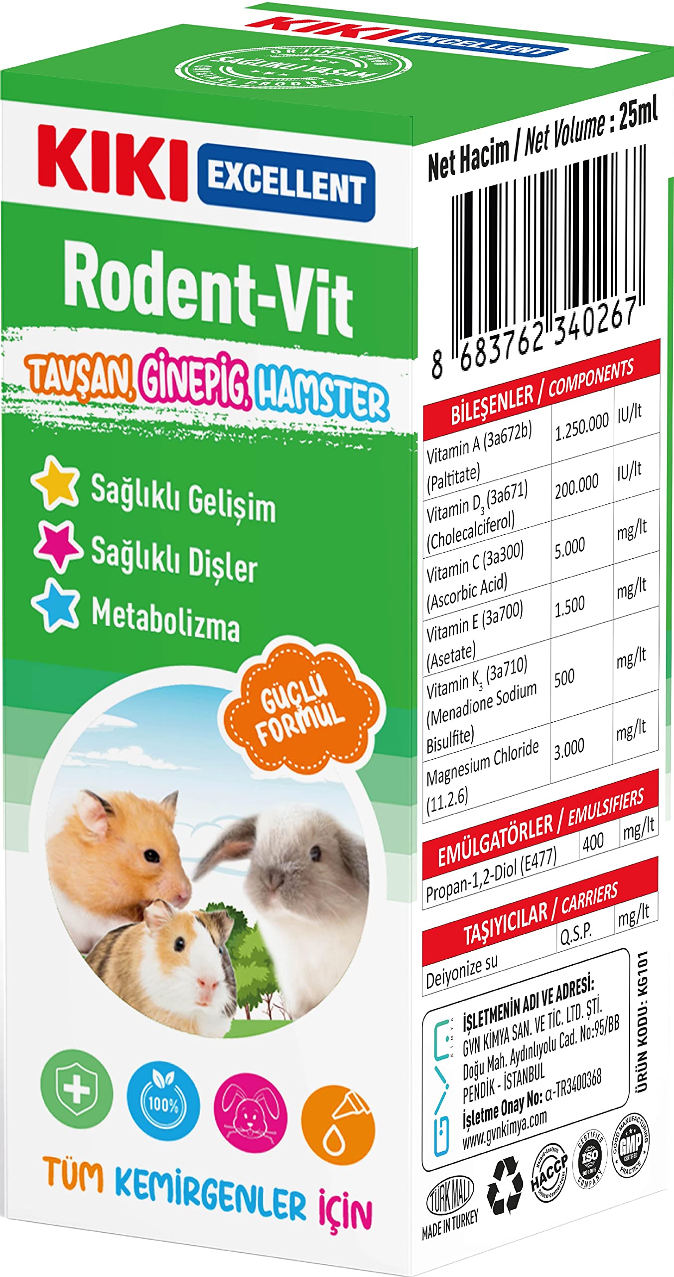 Kemirgen Rodent-Vit 25 ml. KG101