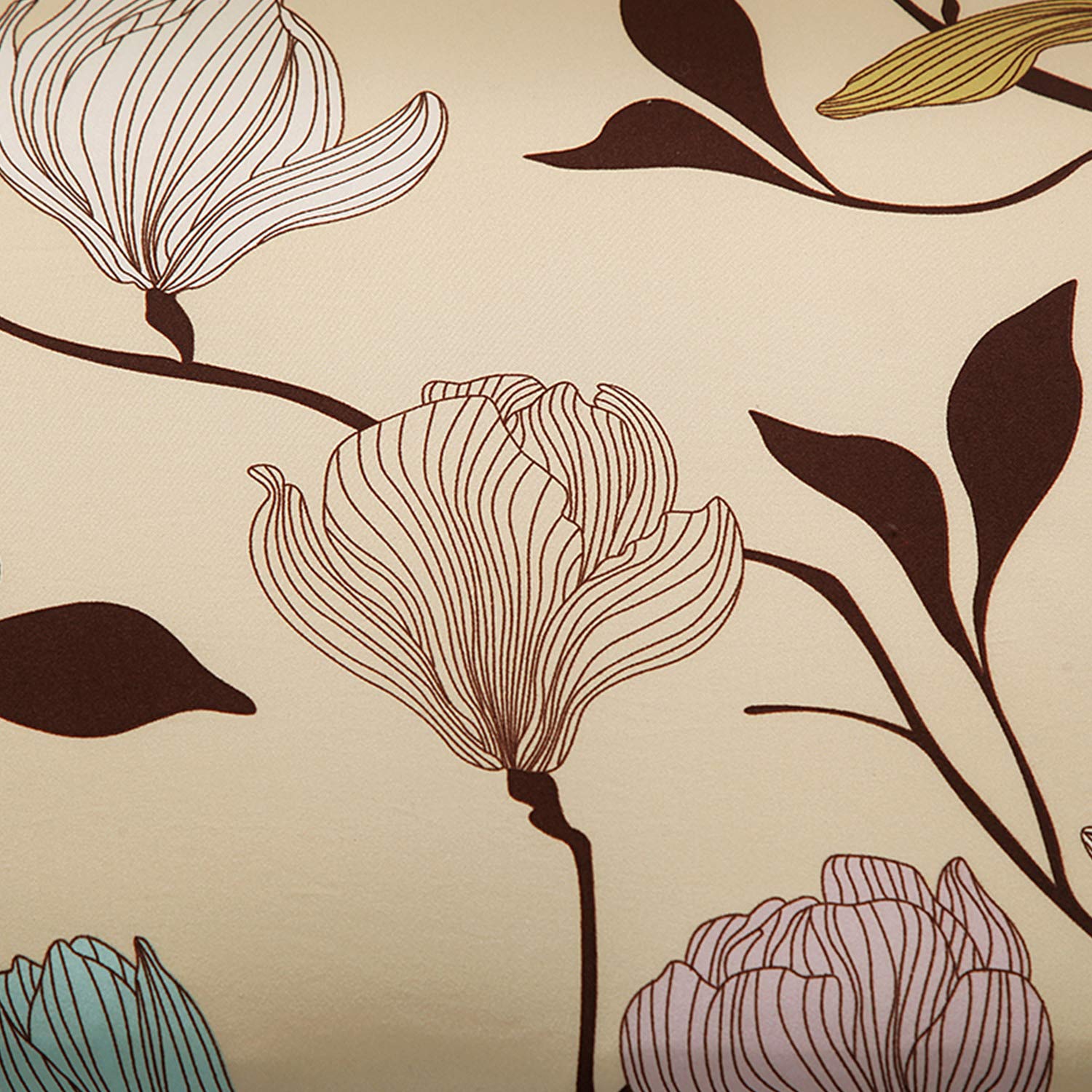 Copridivano Elasticizzato serie di Fiori e Foglie 3 posti Fodera per Divano, Magnolia-Y