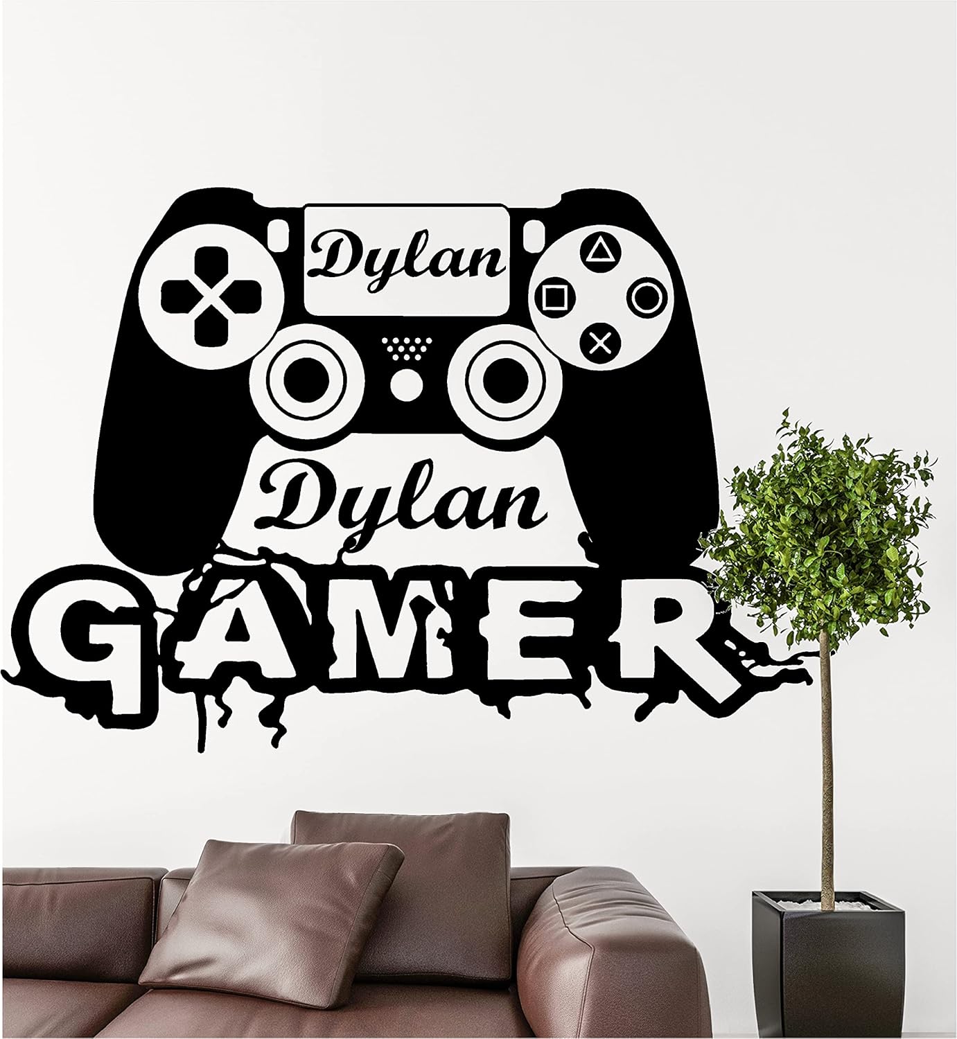 Video Game Gaming Personalised Gamer Tag Vinyl Sticker Decal - Room Decor Wall Art Mural Home Decoration Bedroom (Designs 11)
