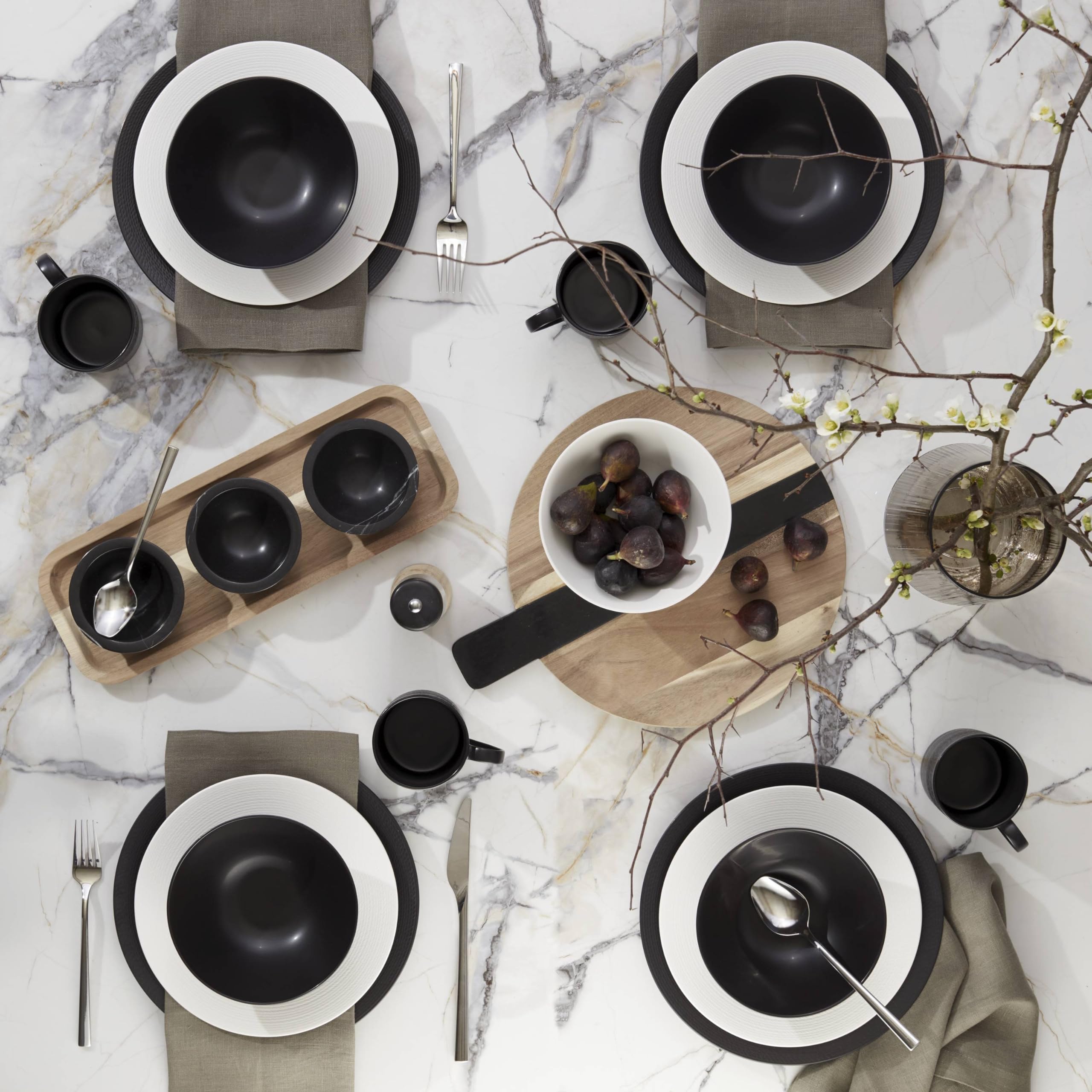 Lenox 894759 Lx Collective White 12-Piece Dinnerware Set : Amazon