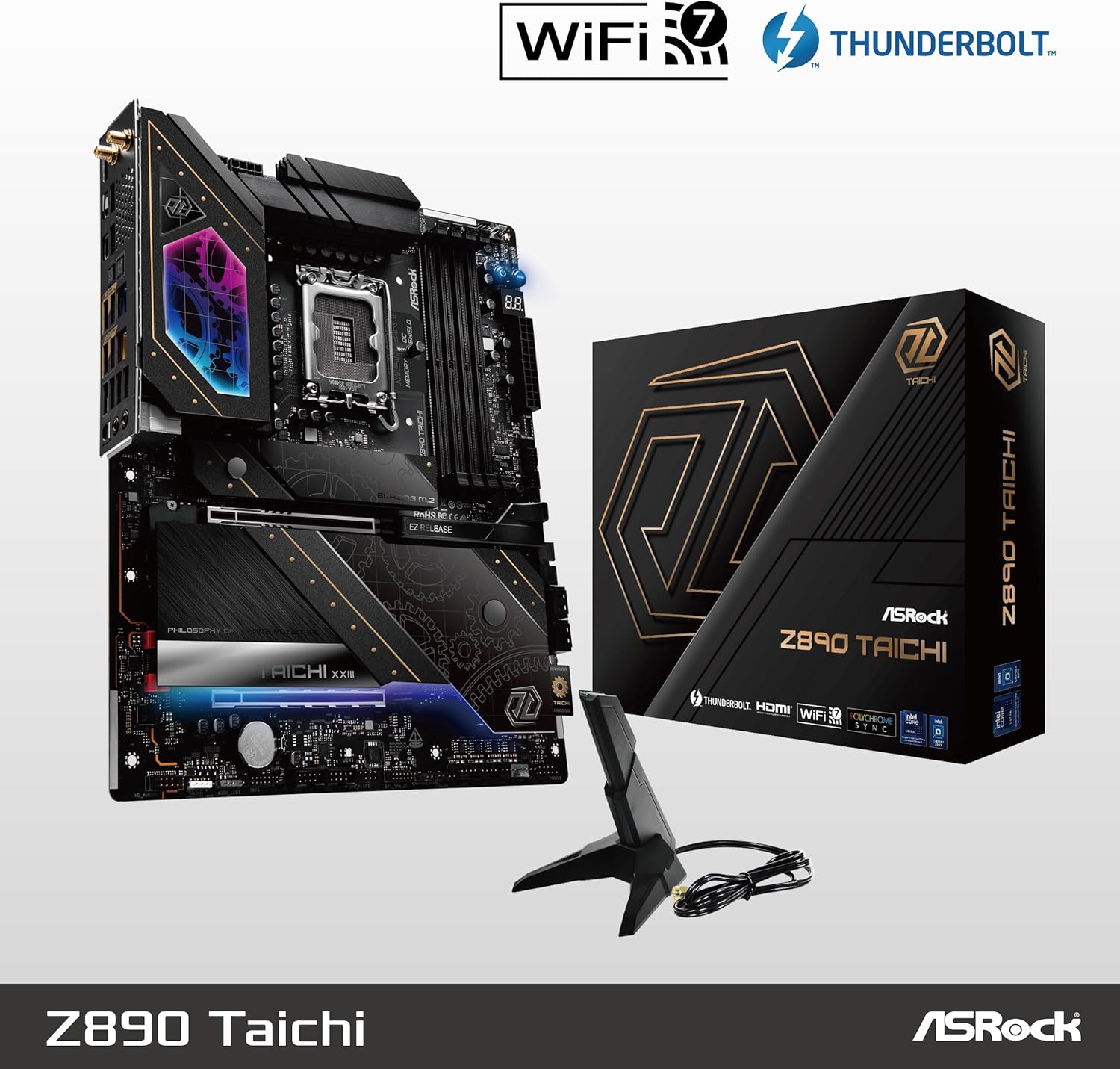 ASRock Z890 Taichi Intel Core Ultra LGA1851 RL-ILM DDR5 9600 MHz 256 GB ATX Motherboard Thunderbolt Wi-Fi 7 PCIe 5.0 M.2