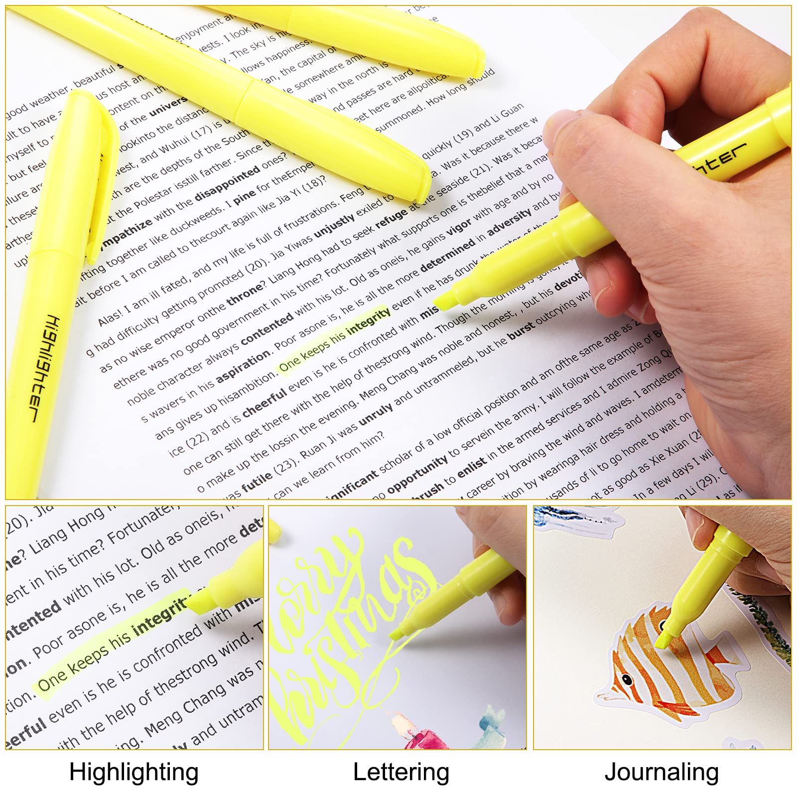 Textmarker Set, 180 Stück lose Textmarker, Keilspitze, Ästhetische Textmarker ohne Verschmieren, Pastell Schnelltrocknende Textmarker für Erwachsene und Kinder, für Zuhause, Schule, Büro