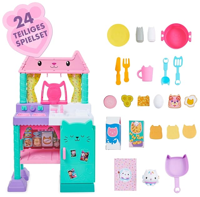 Foto 3 de 8 de Gabby's Dollhouse, Cakey - Juego de Cocina para niños con Accesorios de Cocina, Comida de Juego, Sonidos…