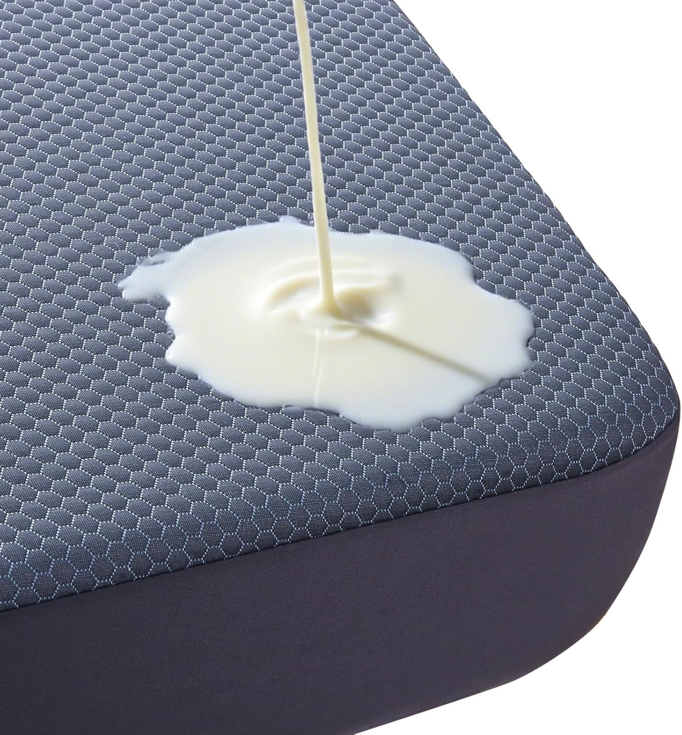 MUXHOMO 2 Pack Waterproof King Mattress Protector, Breathable & Noiseless King Size Mattress Cover with 8"-21" Deep Pocket, Cooling 3D Air Fabric Bed Pad Cover Washable for Home, Dark Grey