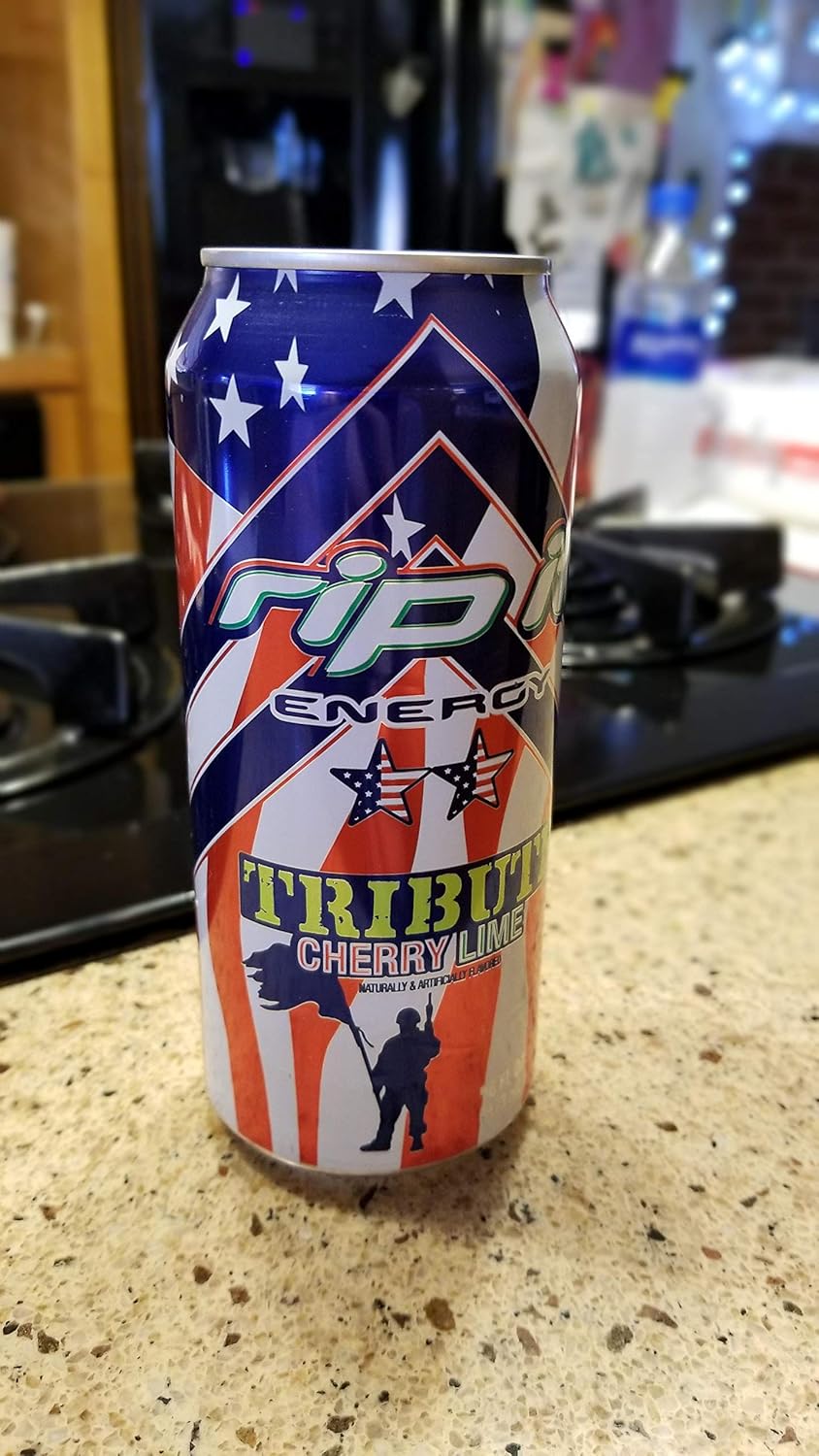 Rip It Energy Drinks Tribute Editions (Tribute Cherry Lime, 6 Cans)