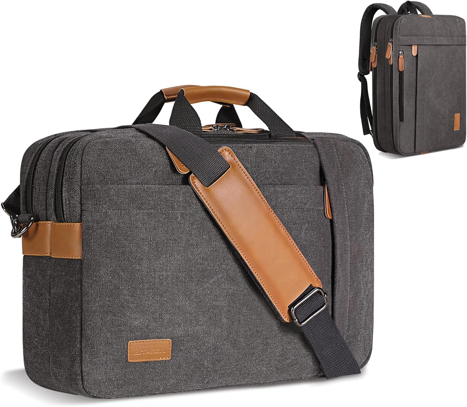 ESTARER umwandelbar Rucksack Laptoptasche Umhängetasche Messenger Bag 17/17,3 Zoll Multifunktions Tasche für Business/Schule/Reisen