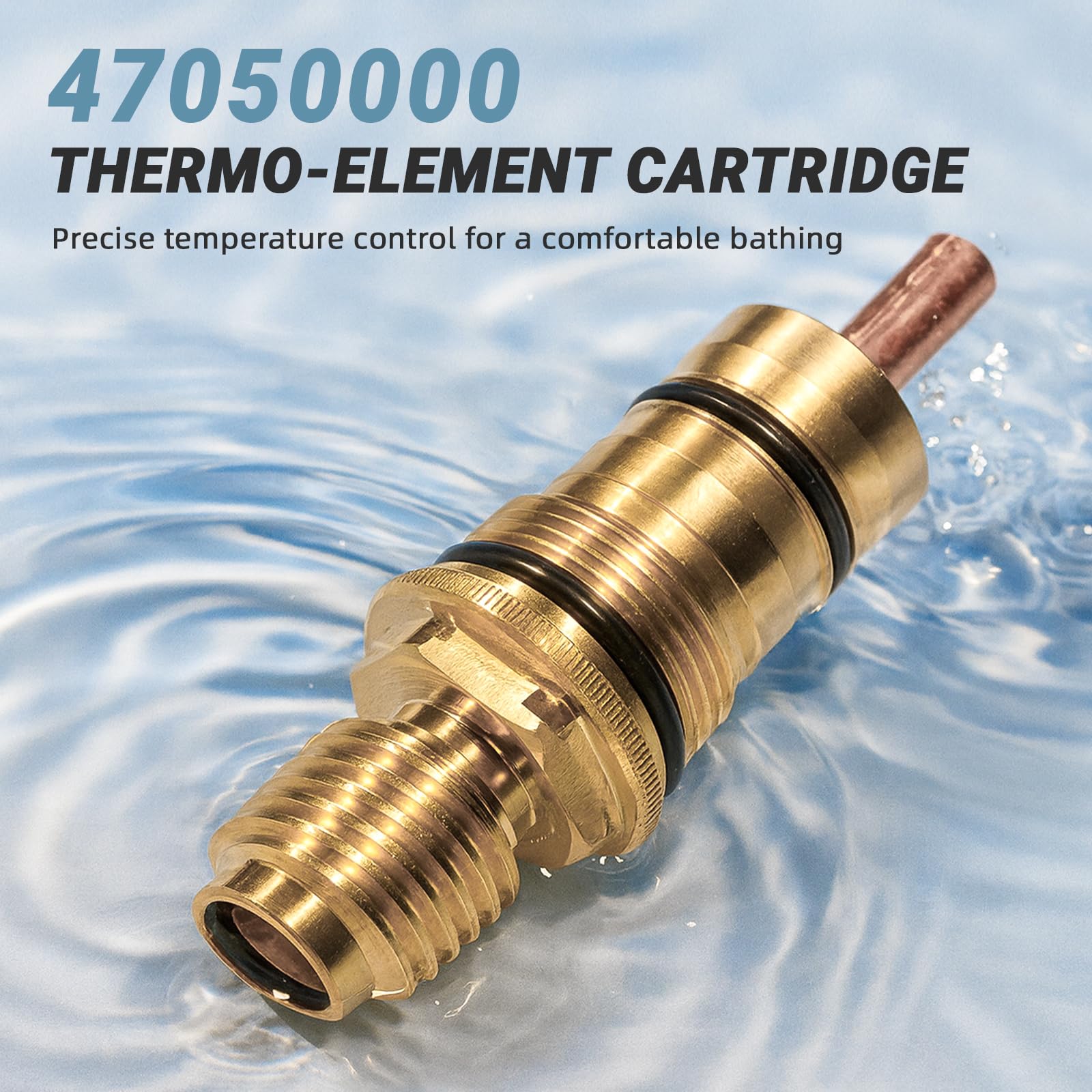 47050000 Thermoelement Kartusche passend für Grohe Duschkartusche – Ersatz für Universal 1/2 Zoll Thermostat-Kartuschenventil