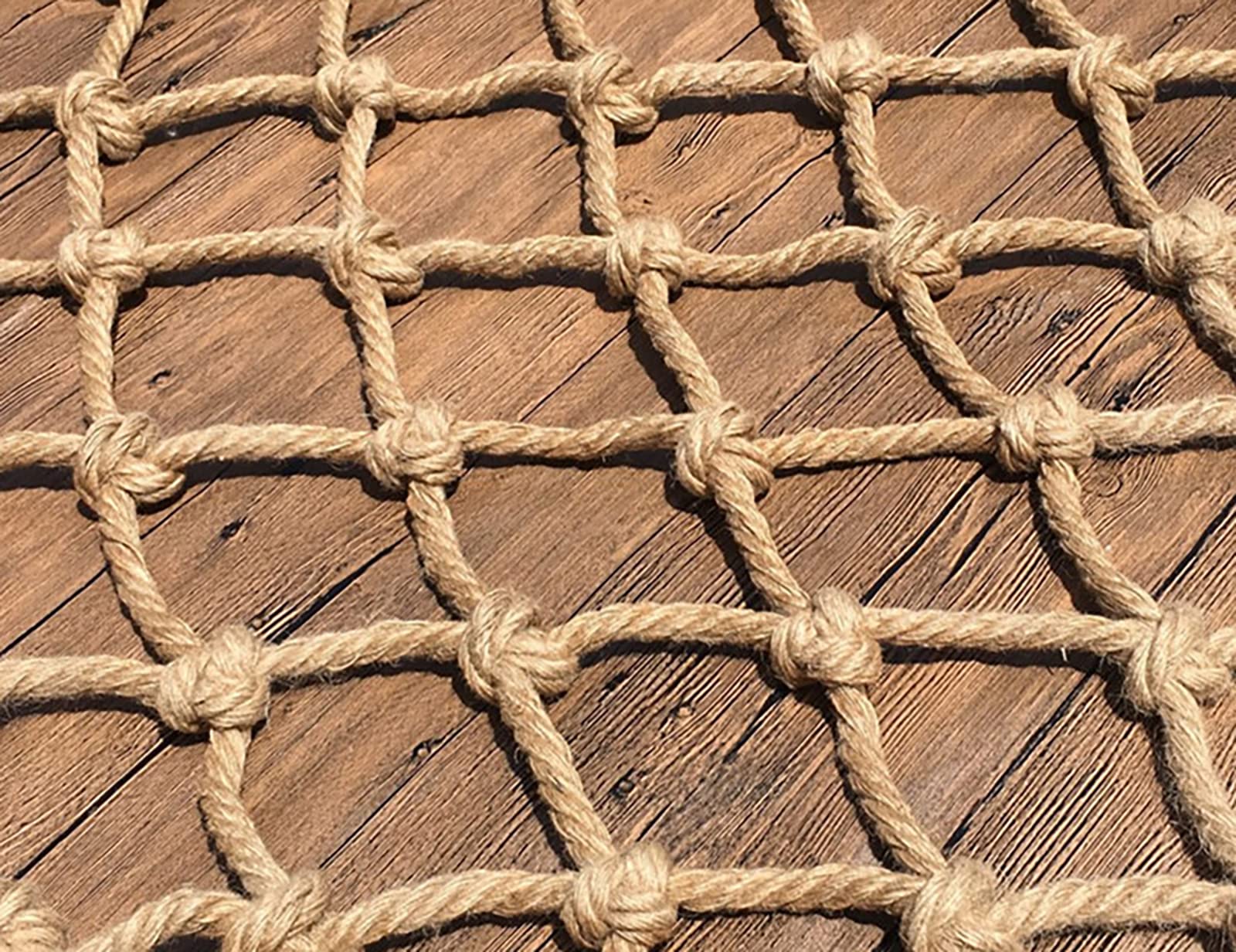 YYHH Reti da Arrampicata per Bambini All'aperto, Corda di Iuta per Piante Rampicanti Reti da Giardino A Traliccio per Piante Rampicanti Fagioli Frutta Parete Foto retrò(Size:2x2m)