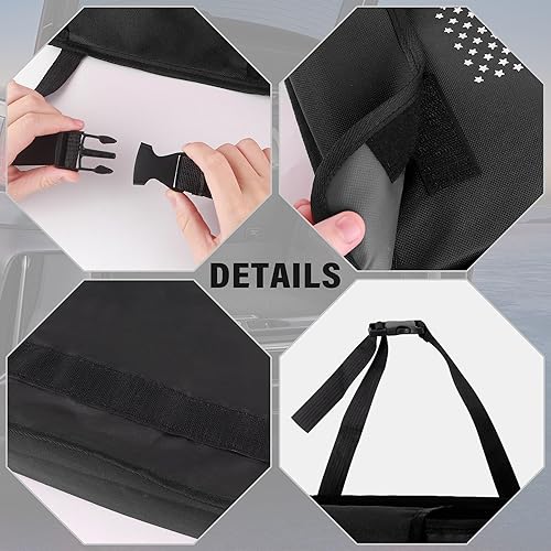 Miniatura 6 de Organizador de maletero de automóvil, organizador de almacenamiento de automóvil de gran capacidad con diseño de bandera de EE. UU., organizadores