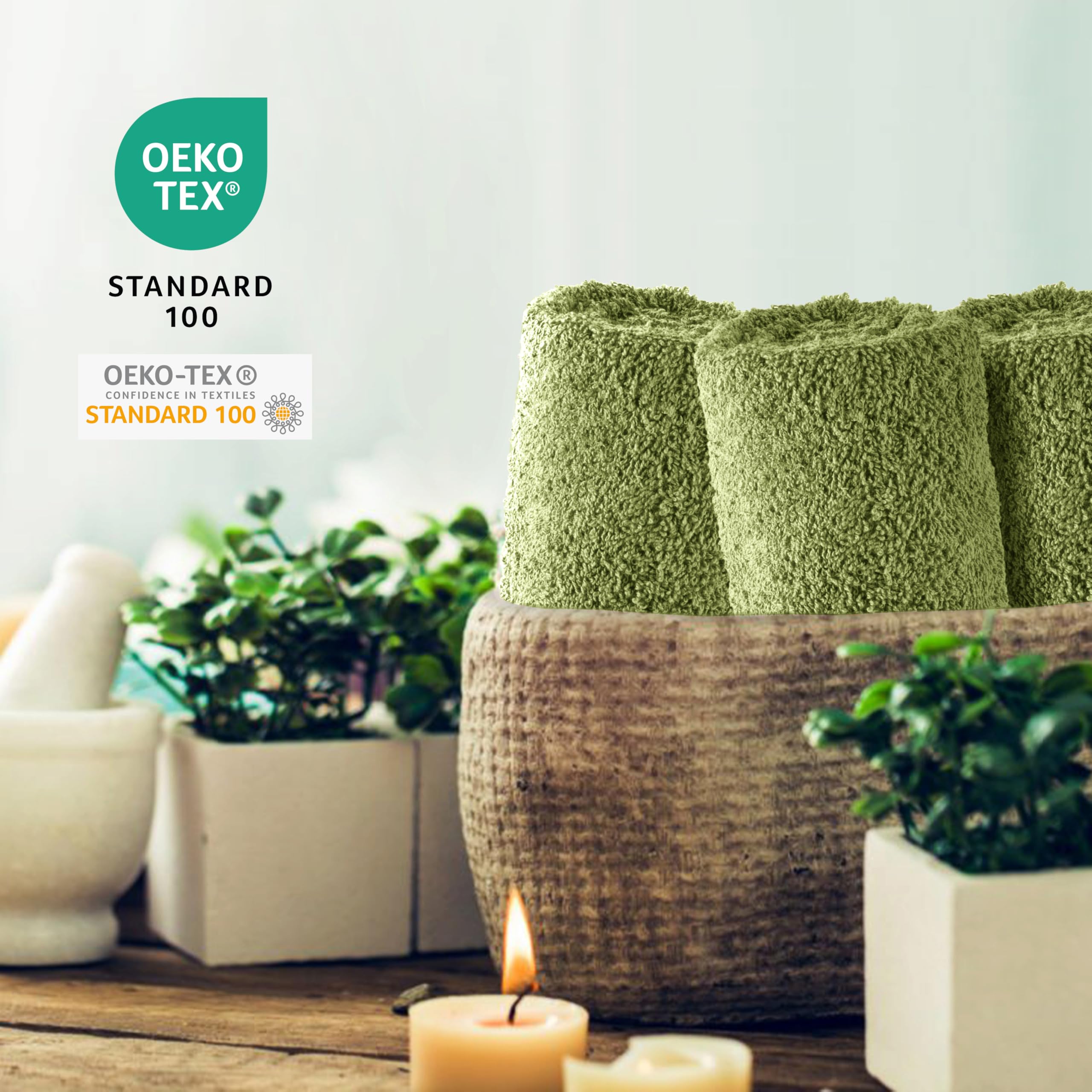 SweetNeedle 6-częściowy zestaw ręczników – 2 ręczniki kąpielowe, 2 ręczniki do rąk i 2 ściereczki do codziennego użytku, hotel, spa, jakość, miękkie, wysoce chłonne, szybkoschnące, lekkie,