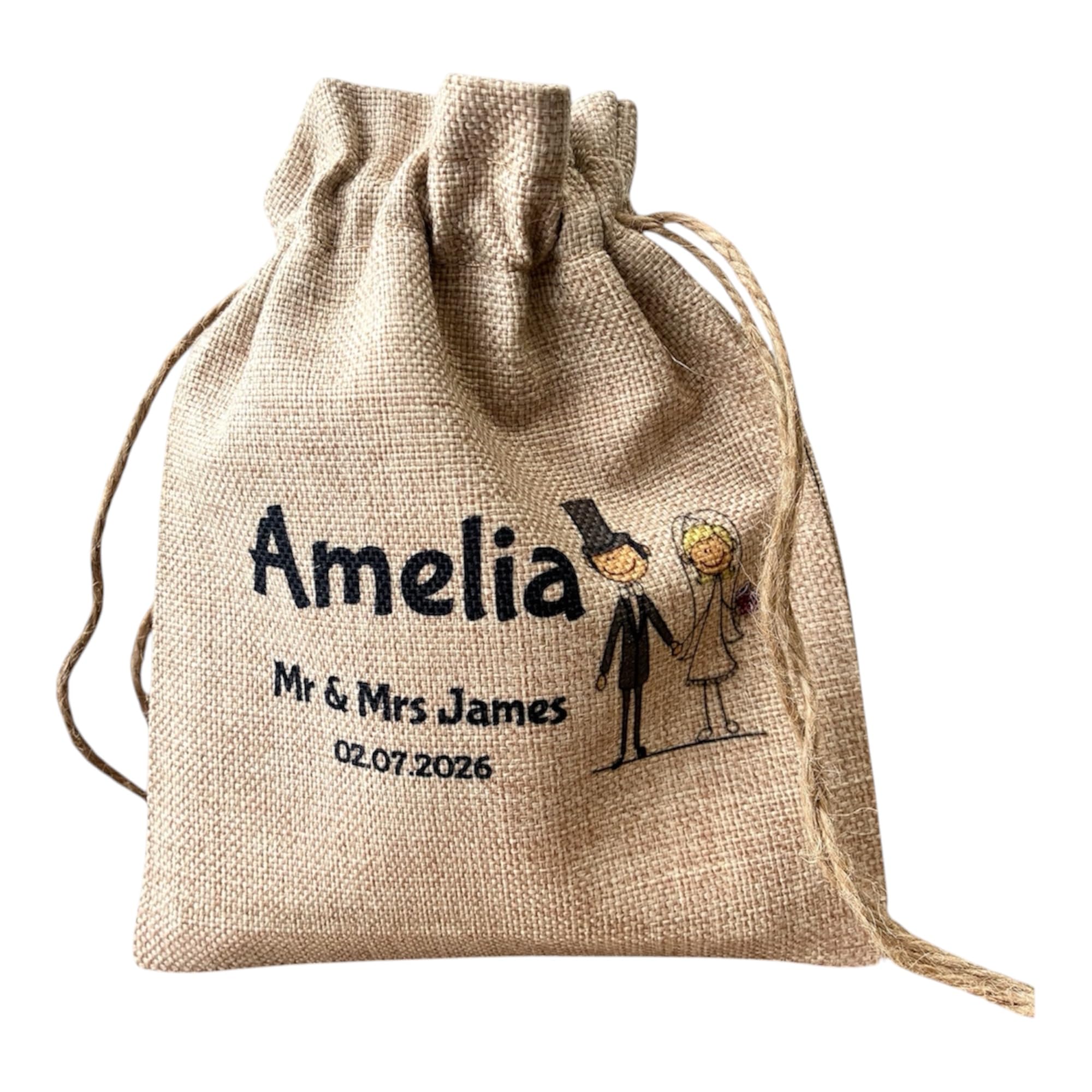 Ava Graceful Designs Personalised Children's Wedding Activity Bag - Kids Activity Pack - Wedding Favours - Bridal Couple Design