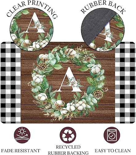 Miniatura 5 de Tapete de puerta de bienvenida personalizado para el hogar familiar, tapete de puerta personalizado para interiores y exteriores con tu nombre de