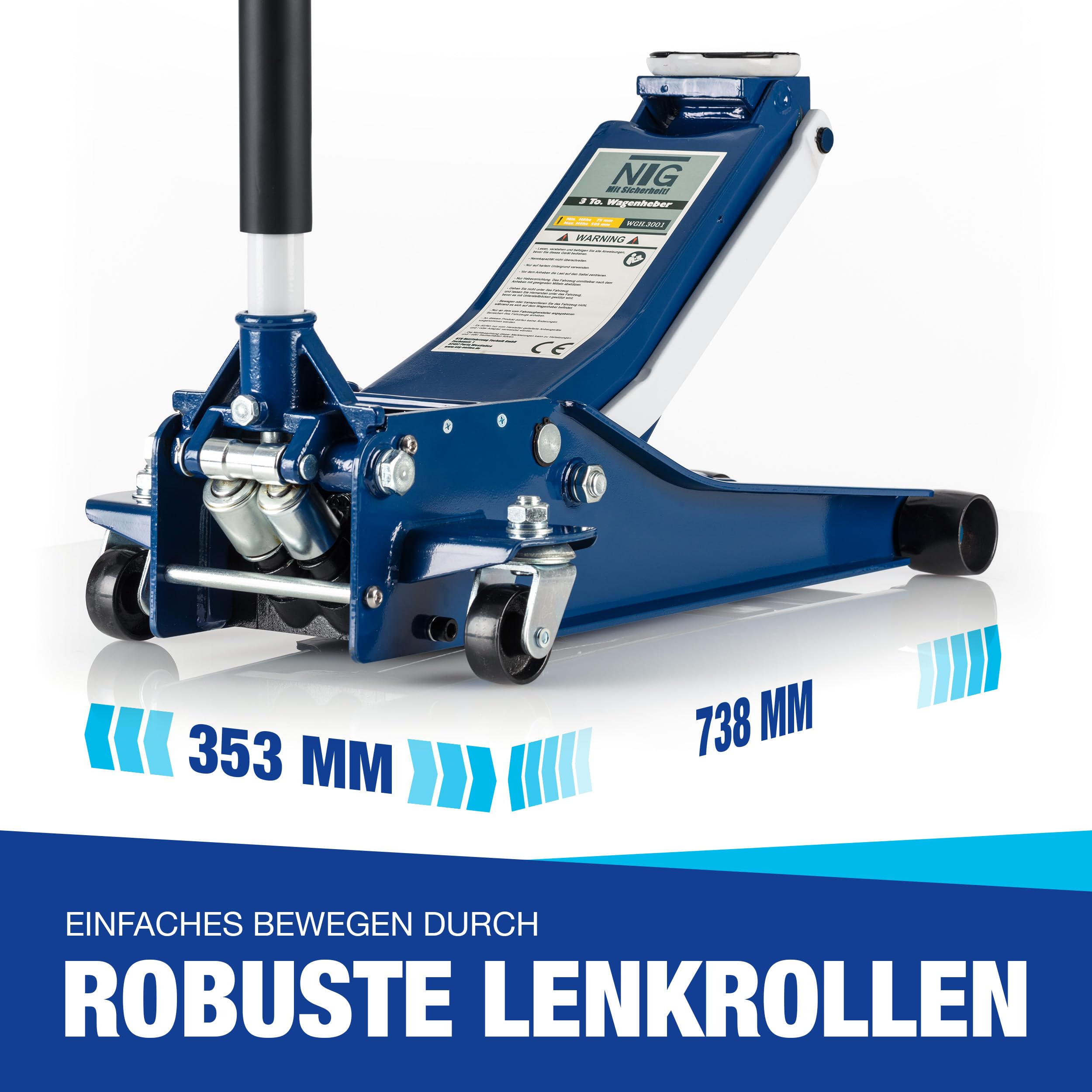 Hydrauliczny podnośnik samochodowy 3T Wysokość podnoszenia 75-505mm Podwójny system podnoszenia Podnośnik warsztatowy Podnośnik manewrowy 3000kg