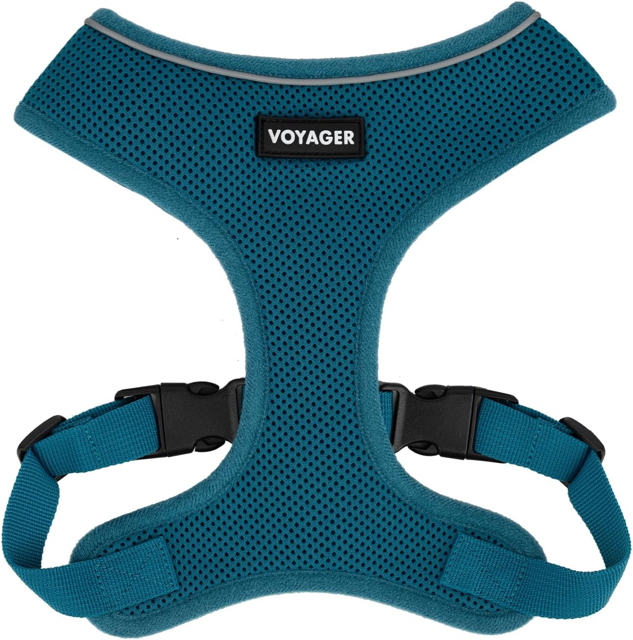 Best Pet Supplies Voyager Aerolite Over the Head Dog Harness, No Pull Breathable Air Mesh Vest, Quick Dry with Reflective Stitching, Adjustable Escape Resistant Harness - Turquoise, Medium