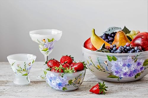 Miniatura 4 de Springtime in Paris Collection - Cristalería única de artistas estadounidenses, 6 pulgadas de diámetro, decoración de mesa de primavera