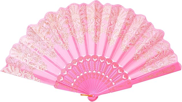 choyaxo Folding Hand Fan Handheld Chinese Folding Fan for Women Wedding Decoration Dancing Party