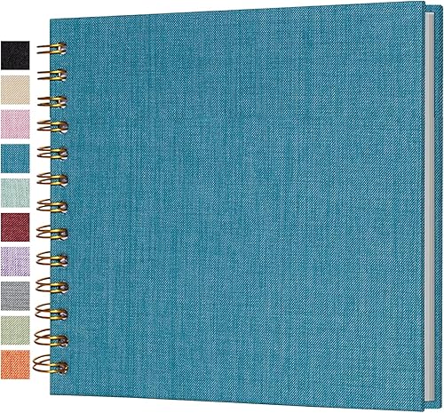 Miniatura 59 de Álbum de fotos autoadhesivo para scrapbook, páginas grandes, libro de recortes de lino, con capacidad para fotos de 2 x 3, 4 x 6, 5 x 7, 8 x 10