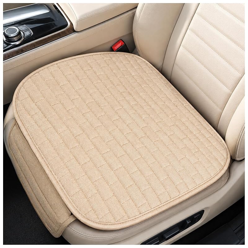 Capa para Banco Automotivo Purthog em Tecido Respirável com Bolso Lateral e Base Antideslizante Bege